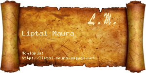 Liptai Maura névjegykártya